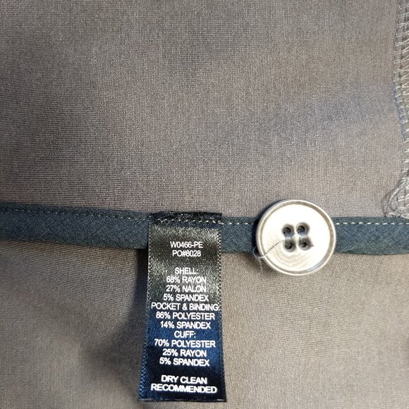 Betabrand Gray Ponte Knit Work Active Thumb Holes Blazer Jacket Stretch Medium - Picture 9 of 14